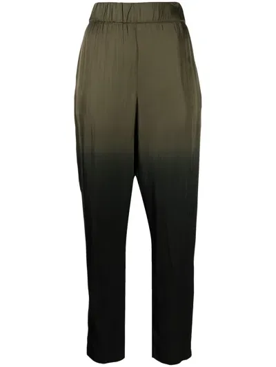 Raquel Allegra Fez Gradient-effect Trousers In Green