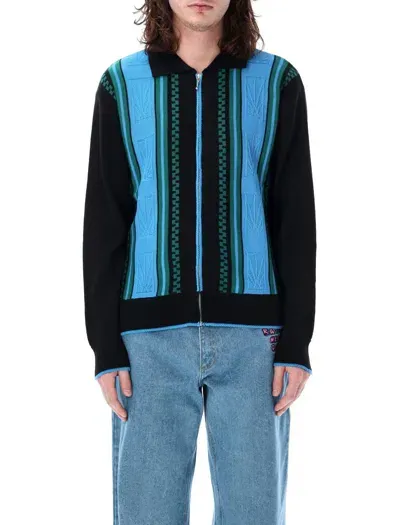 Rassvet Intarsia-pattern Cardigan In Blue