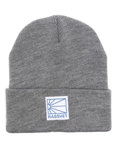 Rassvet Logo-patch Beanie In Grey