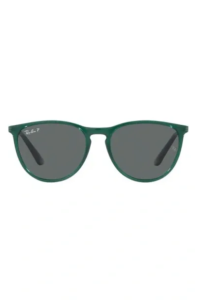 Ray Ban Kids' Ray-ban 50mm Jr Round Sunglasses In Opal Green