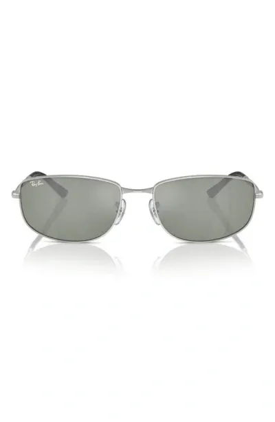 Ray Ban 59mm Round Sunglasses In Silver