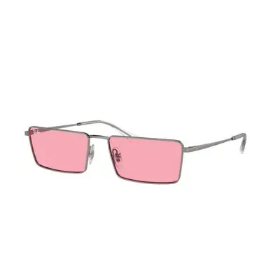 Ray Ban Sunglasses Unisex Emy - Gunmetal Frame Pink Lenses 56-17