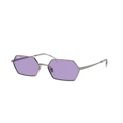 Ray Ban Ray-ban 55mm Frameless Rectangle Sunglasses In Gunmetal/purple