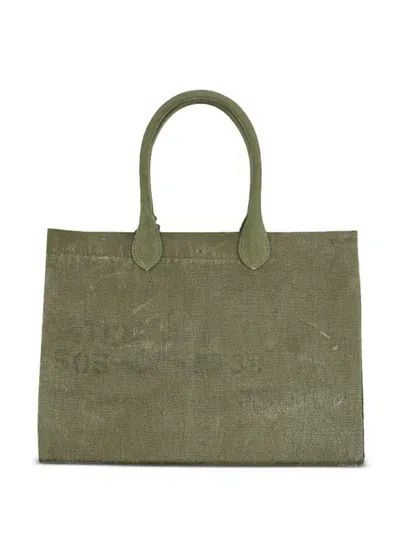 Readymade Cotton Tote Bag In Green