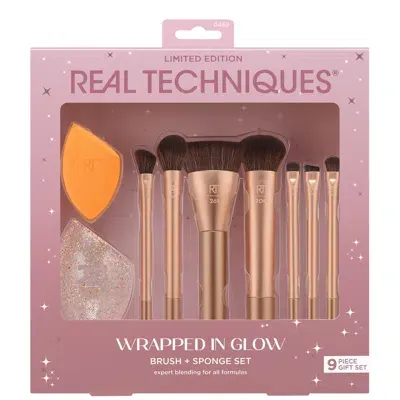 Real Techniques Wrapped In Glow Brush + Sponge Set (worth £50) In White