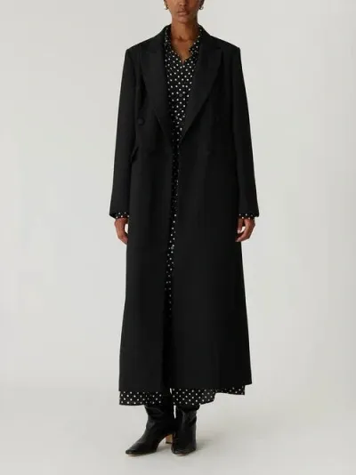 Rebecca Taylor Refined Suiting Crombie Coat In Black