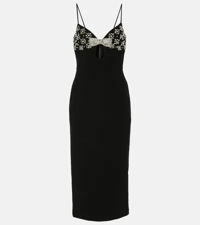 Rebecca Vallance Rina Embellished Midi Dress In Black