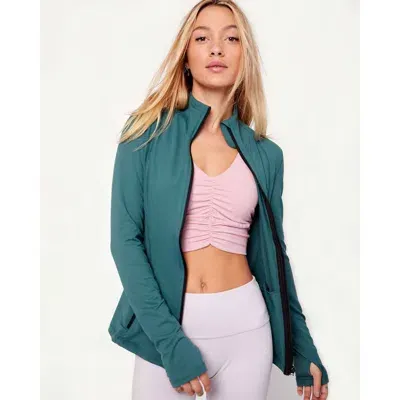 Rebody Active Gen Xyz Zip Up Cloudlux Track Jacket In Mediterranea Green