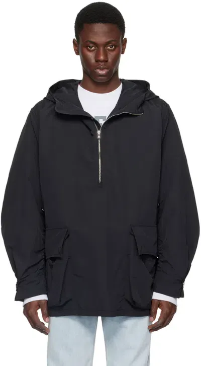 Recto Black Volumed Pocket Jacket