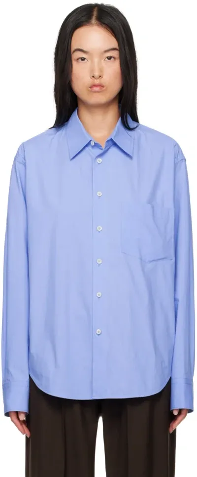 Recto Blue Gigo Oversized Shirt In Cameo Blue