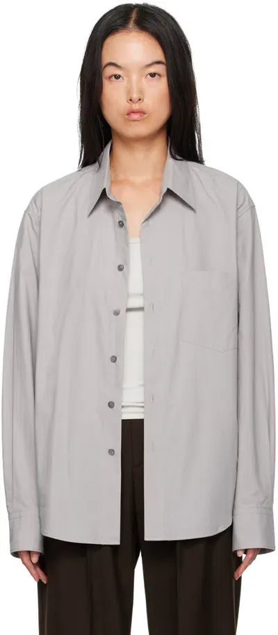 Recto Gray Gigo Oversized Shirt In Cool Grey