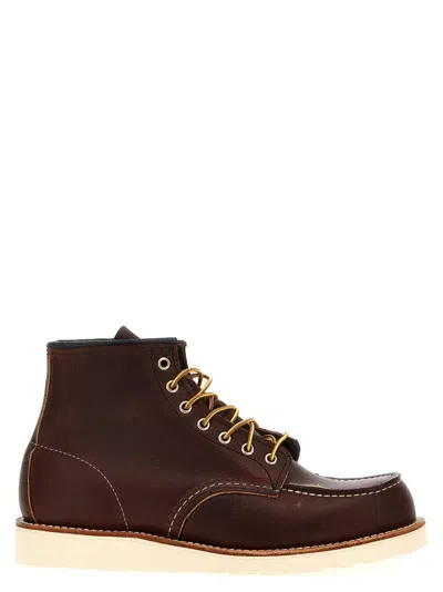 Red Wing Classic Moc Ankle Boots In Brown