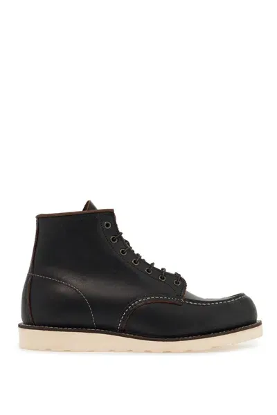 Red Wing Shoes Classic Moc Ankle Boots In Black