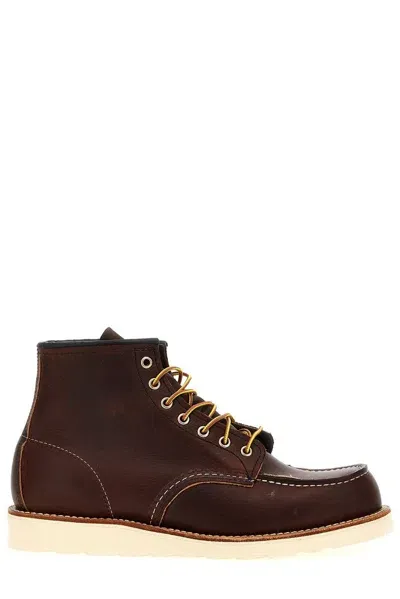 Red Wing Shoes Classic Moc Ankle Boots In Brown