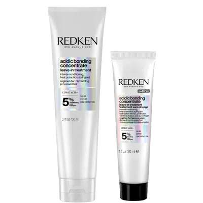 Redken Acidic Bonding Concentrate Leave-in Treatment 150ml With Travel Size Leave-in Treatment 30ml, Bond R In White