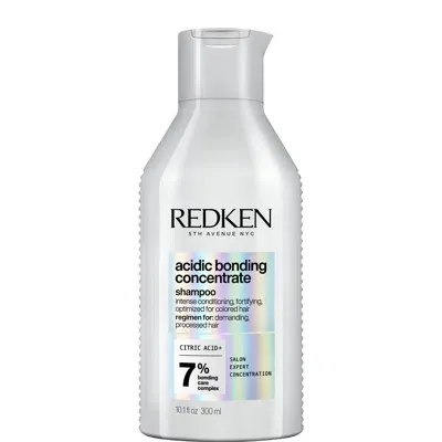 Redken Acidic Bonding Concentrate Shampoo, Bond Repair For Damaged Hair, Sulphate Free For Gentle Cleansing In White