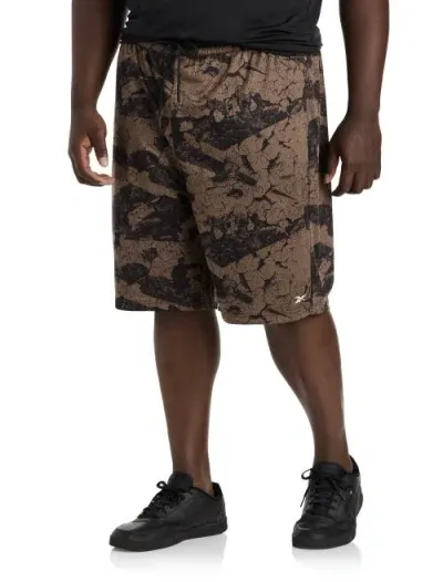 Reebok Hoopwear Performance Shorts In Utility Brown/black