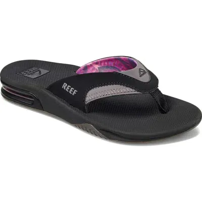 Reef Fanning Flip Flop In Black/grey