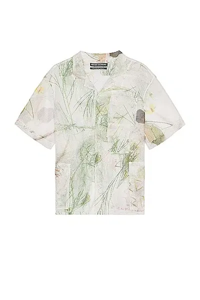 Reese Cooper Desert Brush Printed Mesh Short Sleeve Cargo Shirt In Multi