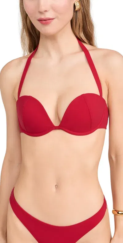 Reformation Lago Bikini Top Lipstick