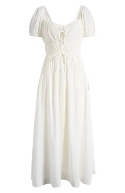 Reformation Rhett Organic Cotton Midi Dress In White