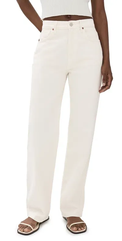 Reformation Val Carpenter 90s Mid Rise Straight Jeans In Fior Di Latte