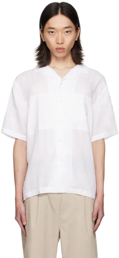 Reigning Champ White Linen Spectator Shirt In 100 White