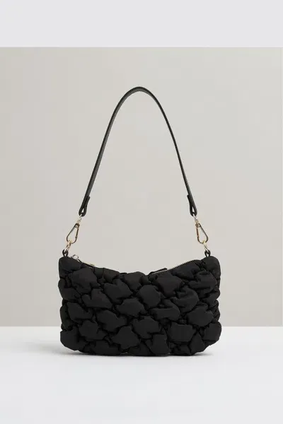 Reiss Black Quilted Shoulder Bag