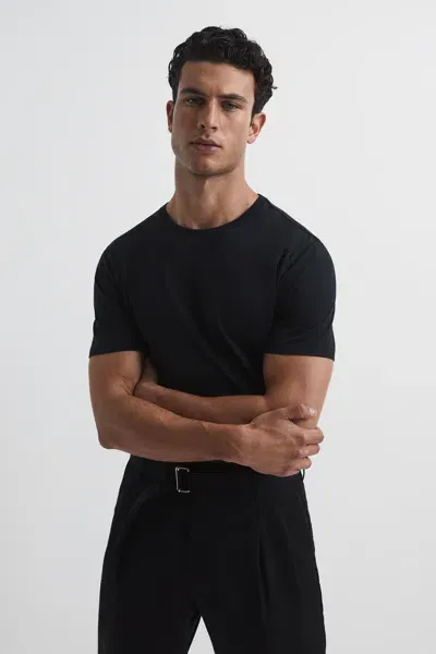 Reiss Black Bless Crew Neck T-shirt