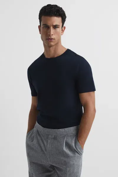 Reiss Navy Bless Crew Neck T-shirt