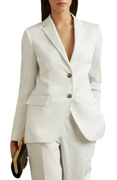 Reiss Harper Cotton Jacket In White