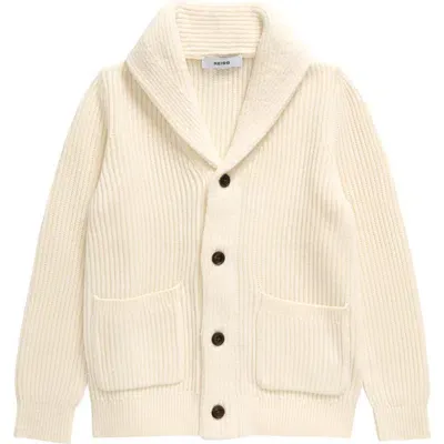 Reiss Kids' Nimbus Jr. Cardigan In Off White