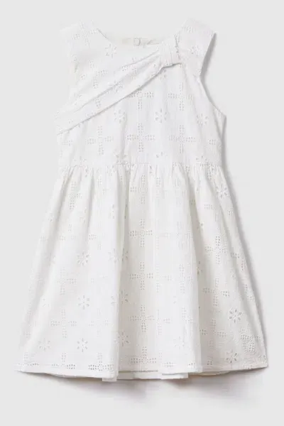 Reiss Mabel - Ivory Mabel Teen Cotton Broderie Lace Dress