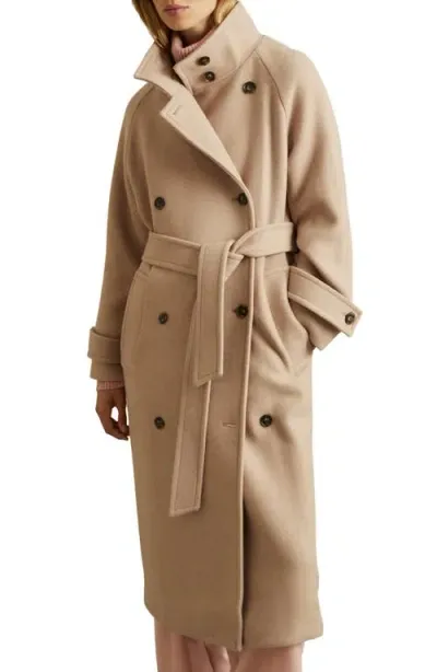 Reiss Prim Wool Blend Coat In Neutral