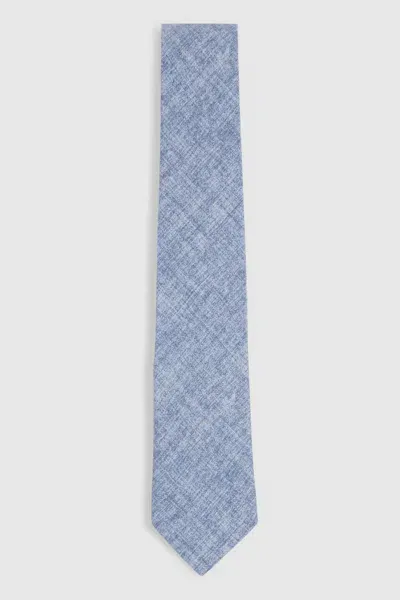 Reiss Soft Blue Melange Melange Silk Tie