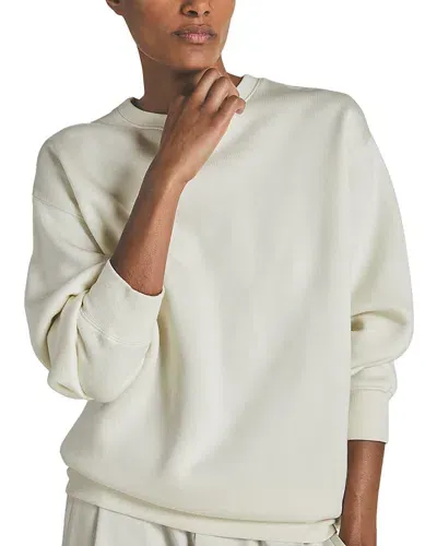 Reiss X Les 100 Ciels Oversized Crewneck Sweater In Ivory