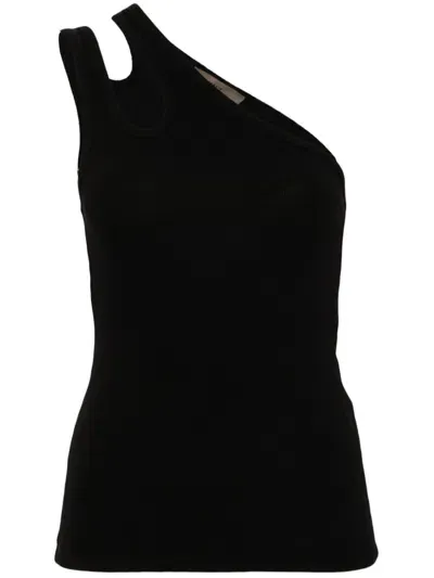 Remain Asymmetric Tank Top In Black