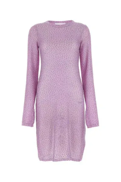 Remain Birger Christensen Sequinned Crewneck Dress In Purple