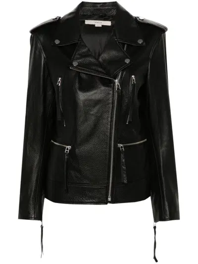 Remain Leather Biker Jacket In Black