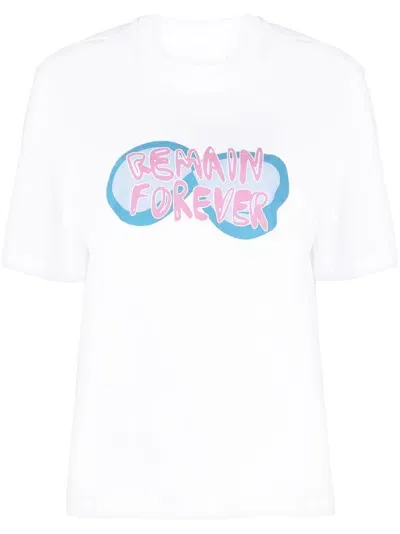 Remain Logo-print Organic Cotton T-shirt In Pink