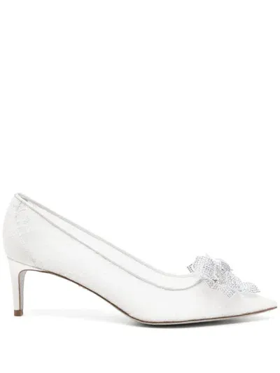 René Caovilla 60mm Veneziana Pumps In White