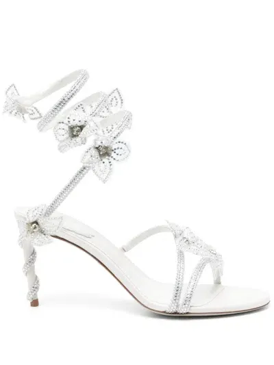 René Caovilla 80mm Margot Pumps In White