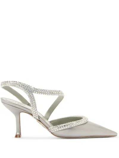 René Caovilla 95mm Lidia Pumps In Silver