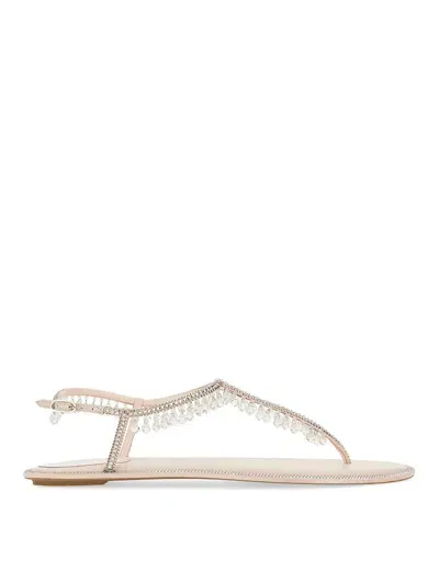 René Caovilla Chandelier Low Sandal In Pink