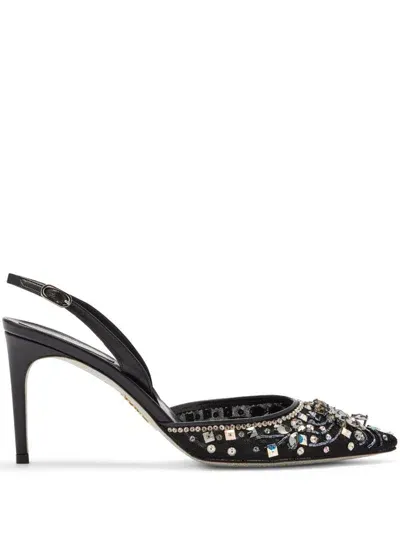 René Caovilla Cinderella 105mm Pumps In Black