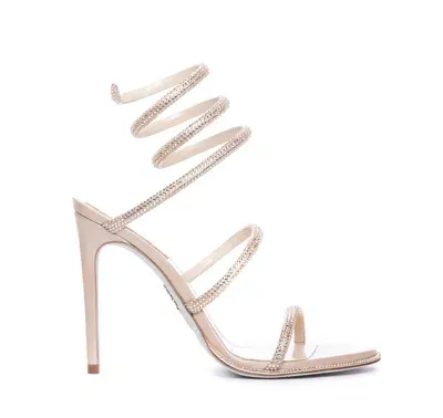 René Caovilla Cleo Pump Sandals In Gold