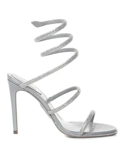 René Caovilla Cleo Sandals With Open Toe In Plata