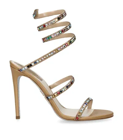 René Caovilla Gem-embellished Cleo Sandals 105 In Multi