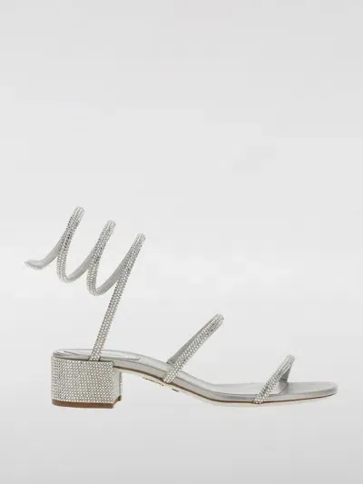 René Caovilla Heeled Sandals Rene Caovilla Woman Color Grey In Grau