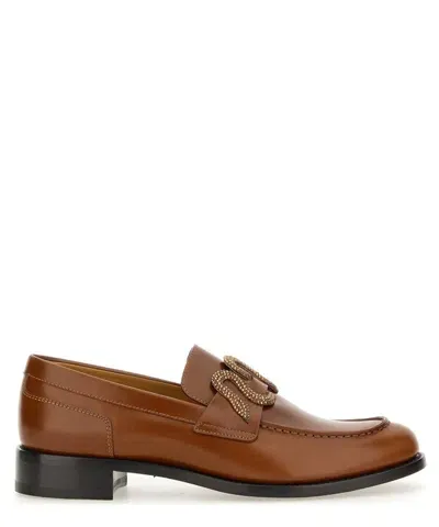 René Caovilla Loafers In Brown